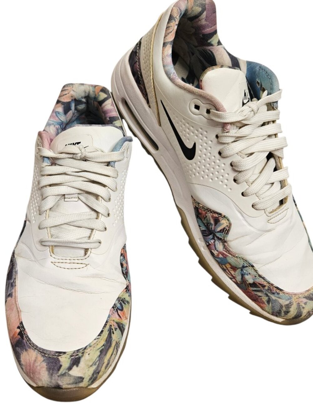 Nike Air Max 1 Golf NRG Floral White Womens Size 8.5 Shoes BV0658-100 Rare Print